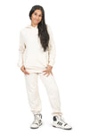 EVERYDAY KIDS All-Season Off-White Pullover Hoodie – Warm Fleece Sweatshirt with Hood – Ideal for School, Outdoor Play, or Travel – Girls Hoodie