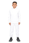 EVERYDAY KIDS All-Season White Pullover Hoodie – Warm Fleece Sweatshirt with Hood – Ideal for School, Outdoor Play, or Travel – Boys Hoodie