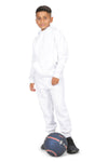 EVERYDAY KIDS All-Season White Pullover Hoodie – Warm Fleece Sweatshirt with Hood – Ideal for School, Outdoor Play, or Travel – Boys Hoodie