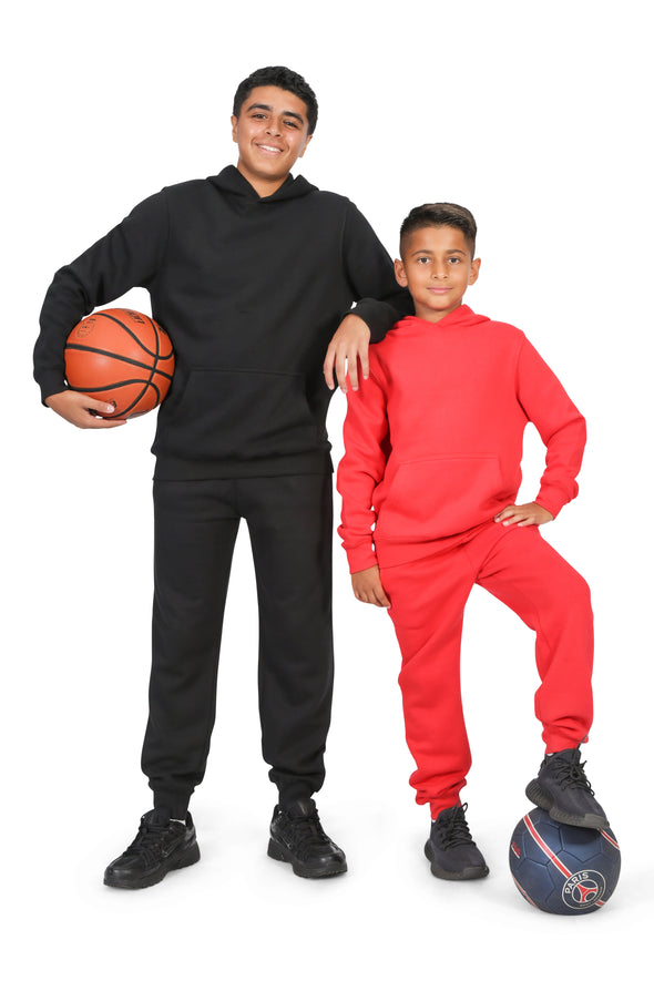 EVERYDAY KIDS All-Season Black Pullover Hoodie – Warm Fleece Sweatshirt with Hood – Ideal for School, Outdoor Play, or Travel – Boys Hoodie
