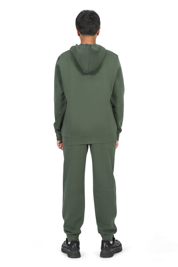EVERYDAY KIDS Boys Green Zip-Up Hoodie – Soft Fleece Jacket with Hood – All-Season Kids Sweatshirt for School, Play, or Layering