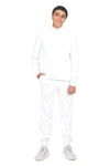 EVERYDAY KIDS All-Season White Pullover Hoodie – Warm Fleece Sweatshirt with Hood – Ideal for School, Outdoor Play, or Travel – Boys Hoodie