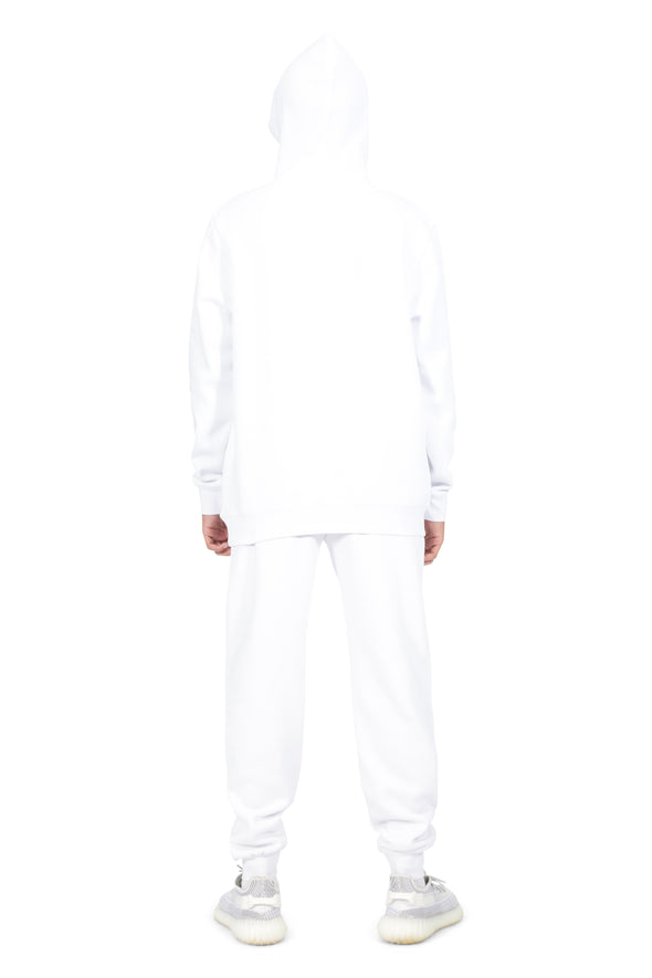 EVERYDAY KIDS All-Season White Pullover Hoodie – Warm Fleece Sweatshirt with Hood – Ideal for School, Outdoor Play, or Travel – Boys Hoodie