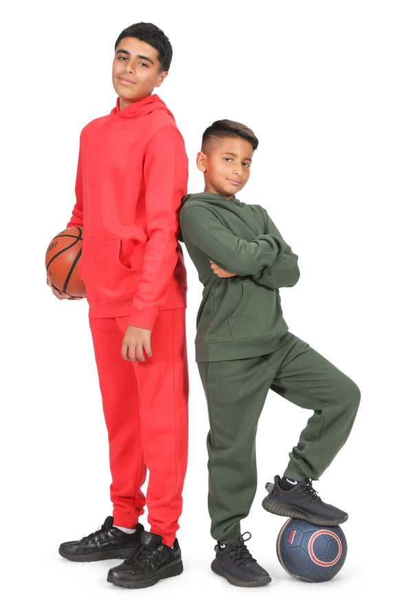 EVERYDAY KIDS All-Season Green Pullover Hoodie – Warm Fleece Sweatshirt with Hood – Ideal for School, Outdoor Play, or Travel – Boys Hoodie