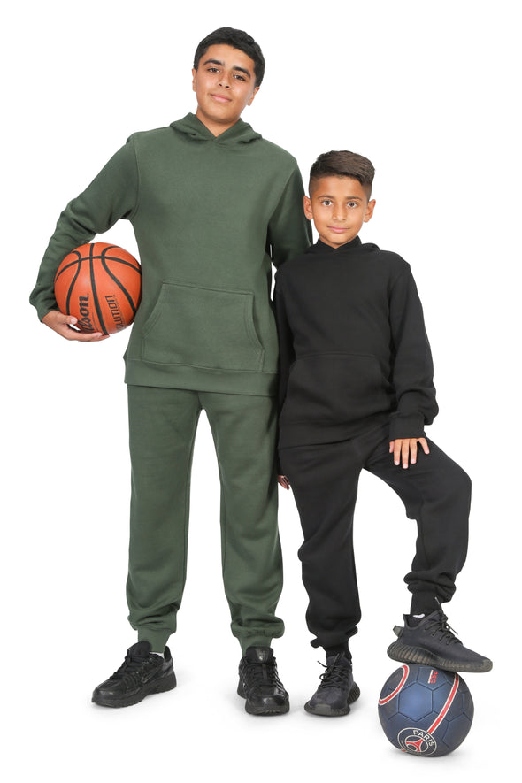EVERYDAY KIDS All-Season Black Pullover Hoodie – Warm Fleece Sweatshirt with Hood – Ideal for School, Outdoor Play, or Travel – Boys Hoodie