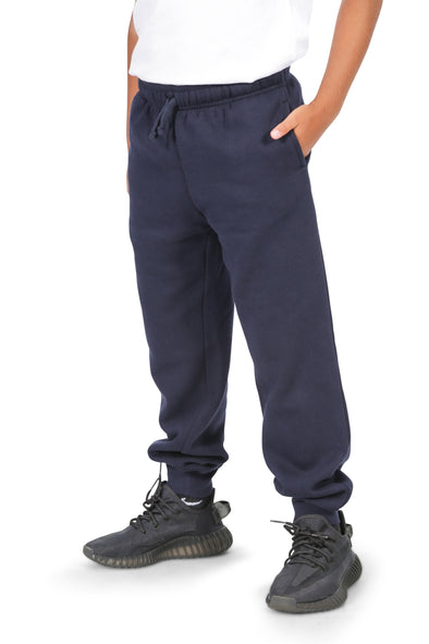 Boys Navy Blue Cotton Fleece Sweatpants Joggers with Pockets