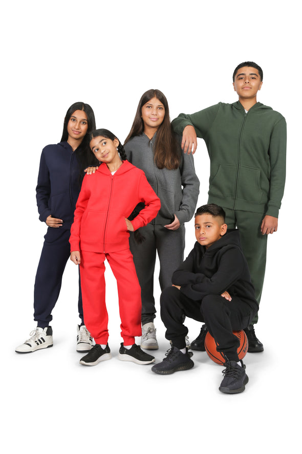 EVERYDAY KIDS Boys Green Zip-Up Hoodie – Soft Fleece Jacket with Hood – All-Season Kids Sweatshirt for School, Play, or Layering