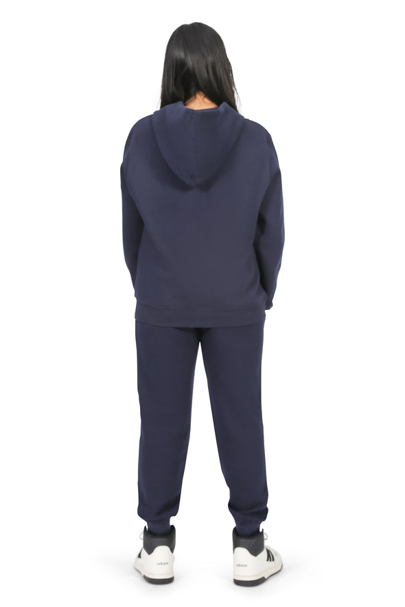 EVERYDAY KIDS Girls Navy Zip-Up Hoodie – Soft Fleece Jacket with Hood – All-Season Kids Sweatshirt for School, Play, or Layering