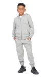 EVERYDAY KIDS Boys Heather Gray Zip-Up Hoodie – Soft Fleece Jacket with Hood – All-Season Kids Sweatshirt for School, Play, or Layering