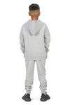 EVERYDAY KIDS Boys Heather Gray Zip-Up Hoodie – Soft Fleece Jacket with Hood – All-Season Kids Sweatshirt for School, Play, or Layering
