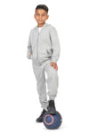 EVERYDAY KIDS Boys Heather Gray Zip-Up Hoodie – Soft Fleece Jacket with Hood – All-Season Kids Sweatshirt for School, Play, or Layering