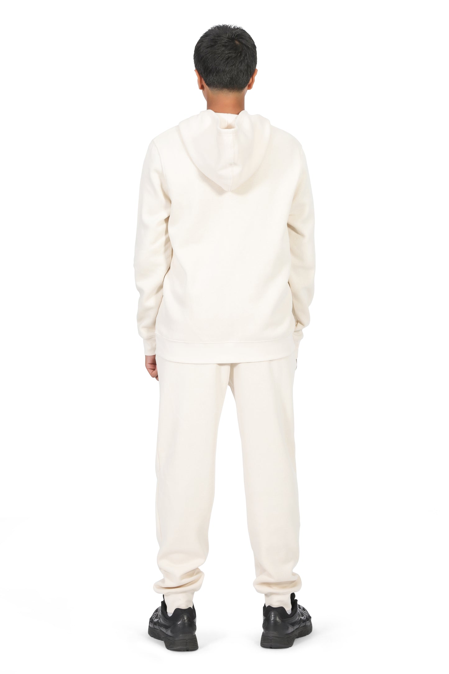 EVERYDAY KIDS Boys Off-White Zip-Up Hoodie – Soft Fleece Jacket with Hood – All-Season Kids Sweatshirt for School, Play, or Layering