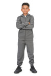 EVERYDAY KIDS Boys Charcoal Gray Zip-Up Hoodie – Soft Fleece Jacket with Hood – All-Season Kids Sweatshirt for School, Play, or Layering