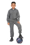 EVERYDAY KIDS Boys Charcoal Gray Zip-Up Hoodie – Soft Fleece Jacket with Hood – All-Season Kids Sweatshirt for School, Play, or Layering