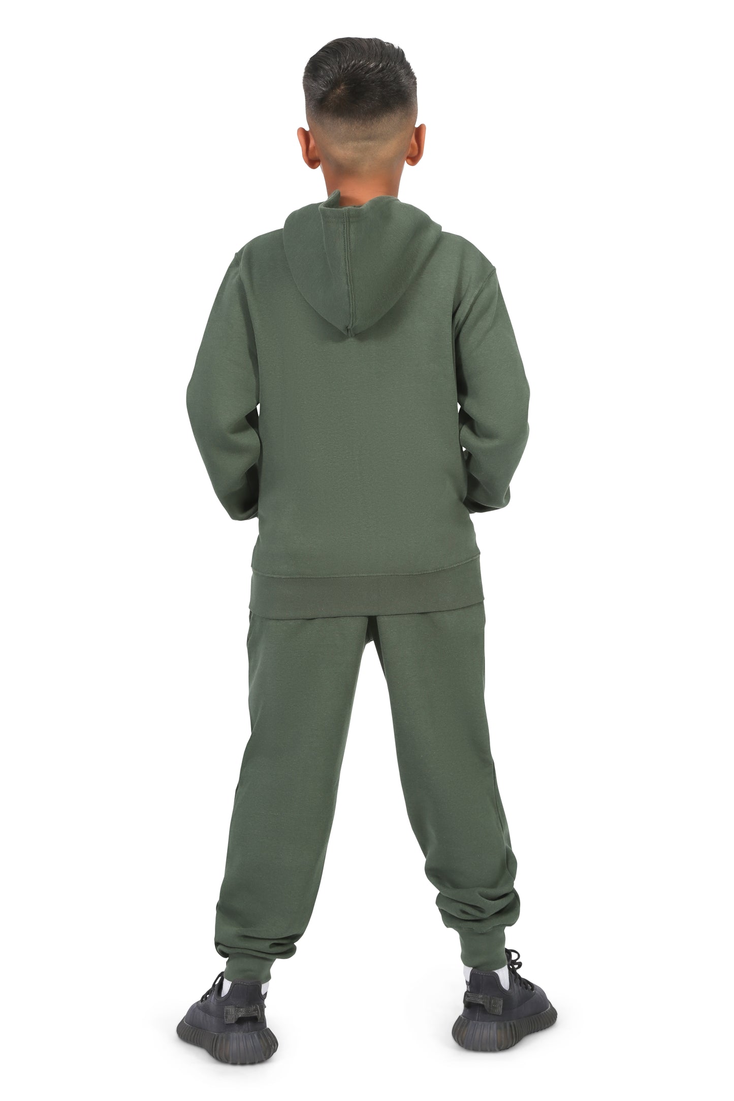 EVERYDAY KIDS Boys Green Zip-Up Hoodie – Soft Fleece Jacket with Hood – All-Season Kids Sweatshirt for School, Play, or Layering