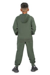 EVERYDAY KIDS Boys Green Zip-Up Hoodie – Soft Fleece Jacket with Hood – All-Season Kids Sweatshirt for School, Play, or Layering