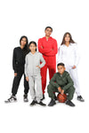 Boys Heather Gray Cotton Fleece Sweatpants Joggers with Pockets
