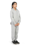 EVERYDAY KIDS Girls Heather Gray Zip-Up Hoodie – Soft Fleece Jacket with Hood – All-Season Kids Sweatshirt for School, Play, or Layering