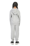 EVERYDAY KIDS Girls Heather Gray Zip-Up Hoodie – Soft Fleece Jacket with Hood – All-Season Kids Sweatshirt for School, Play, or Layering