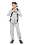 EVERYDAY KIDS Girls Heather Gray Zip-Up Hoodie – Soft Fleece Jacket with Hood – All-Season Kids Sweatshirt for School, Play, or Layering