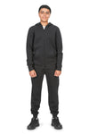 EVERYDAY KIDS Boys Black Zip-Up Hoodie  – Soft Fleece Jacket with Hood – All-Season Kids Sweatshirt for School, Play, or Layering