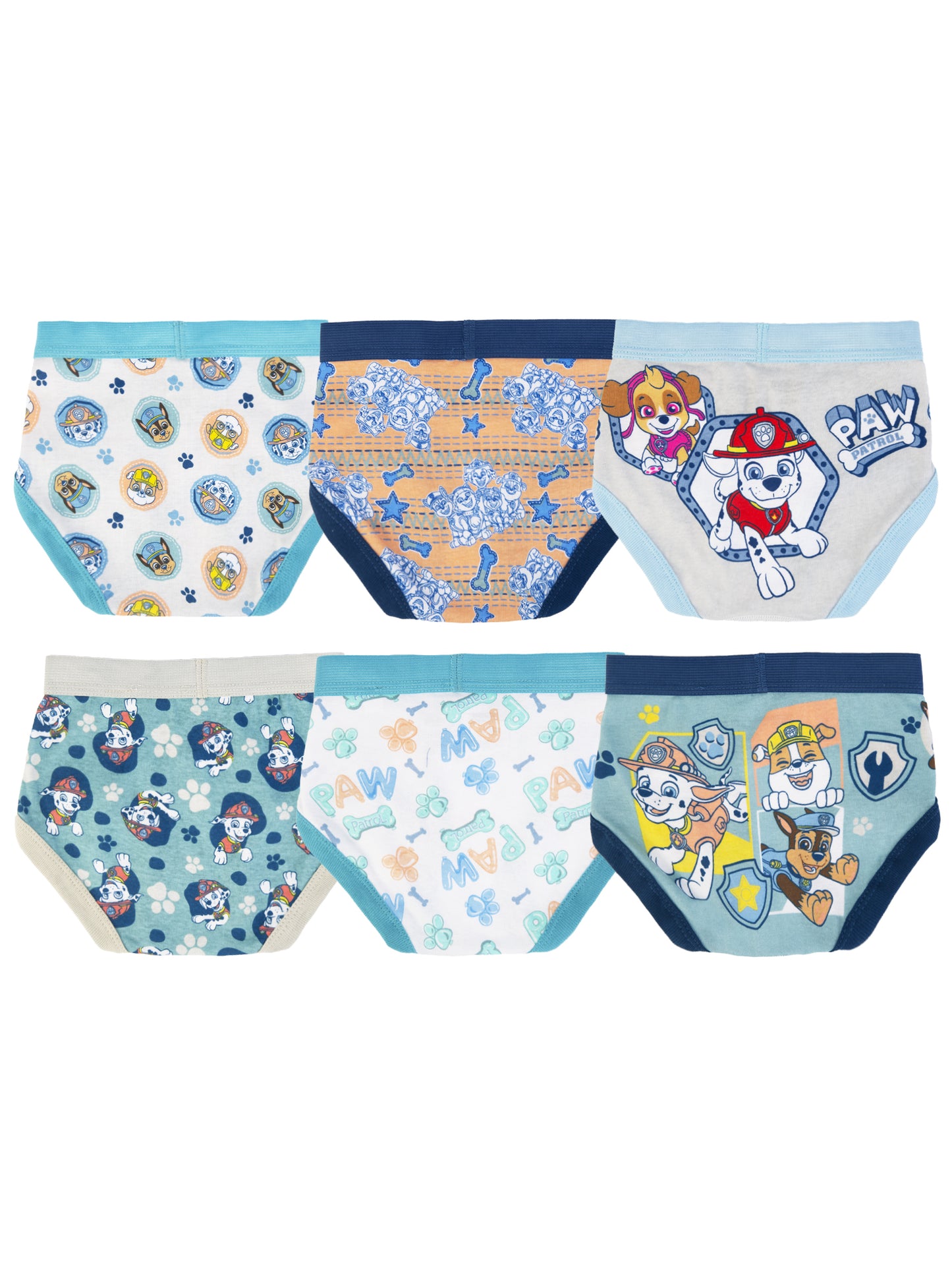 Nickelodeon Paw Patrol Toddler Boys 6-Pack Briefs – 100% Cotton Underwear Multipack