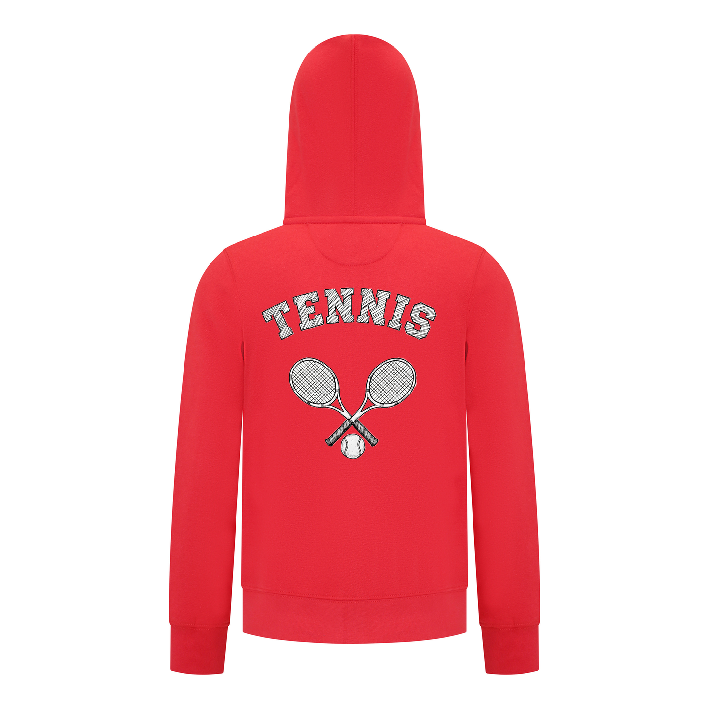 Everyday Kids Tennis Collection Zip Up Hoodie – Classic Tennis Sketch Graphic Sweatshirt