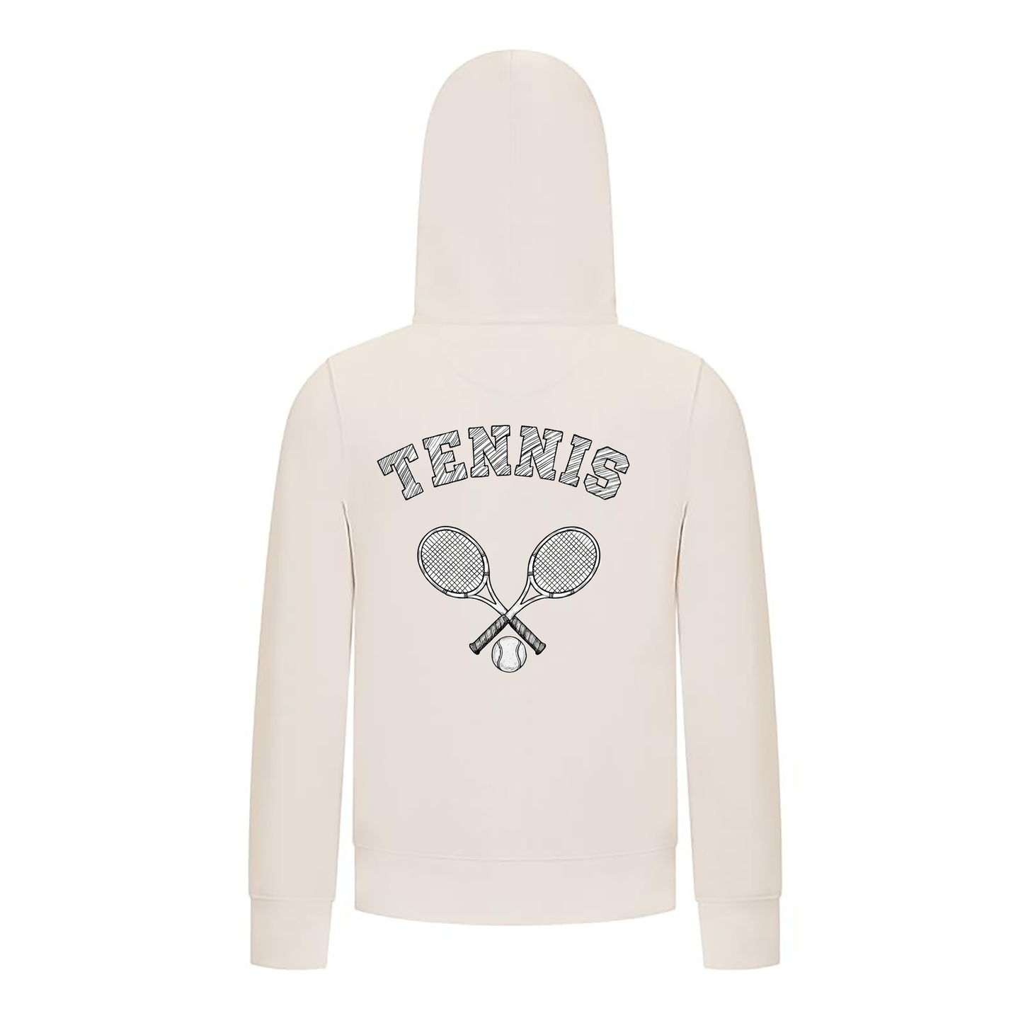 Everyday Kids Tennis Collection Zip Up Hoodie – Classic Tennis Sketch Graphic Sweatshirt