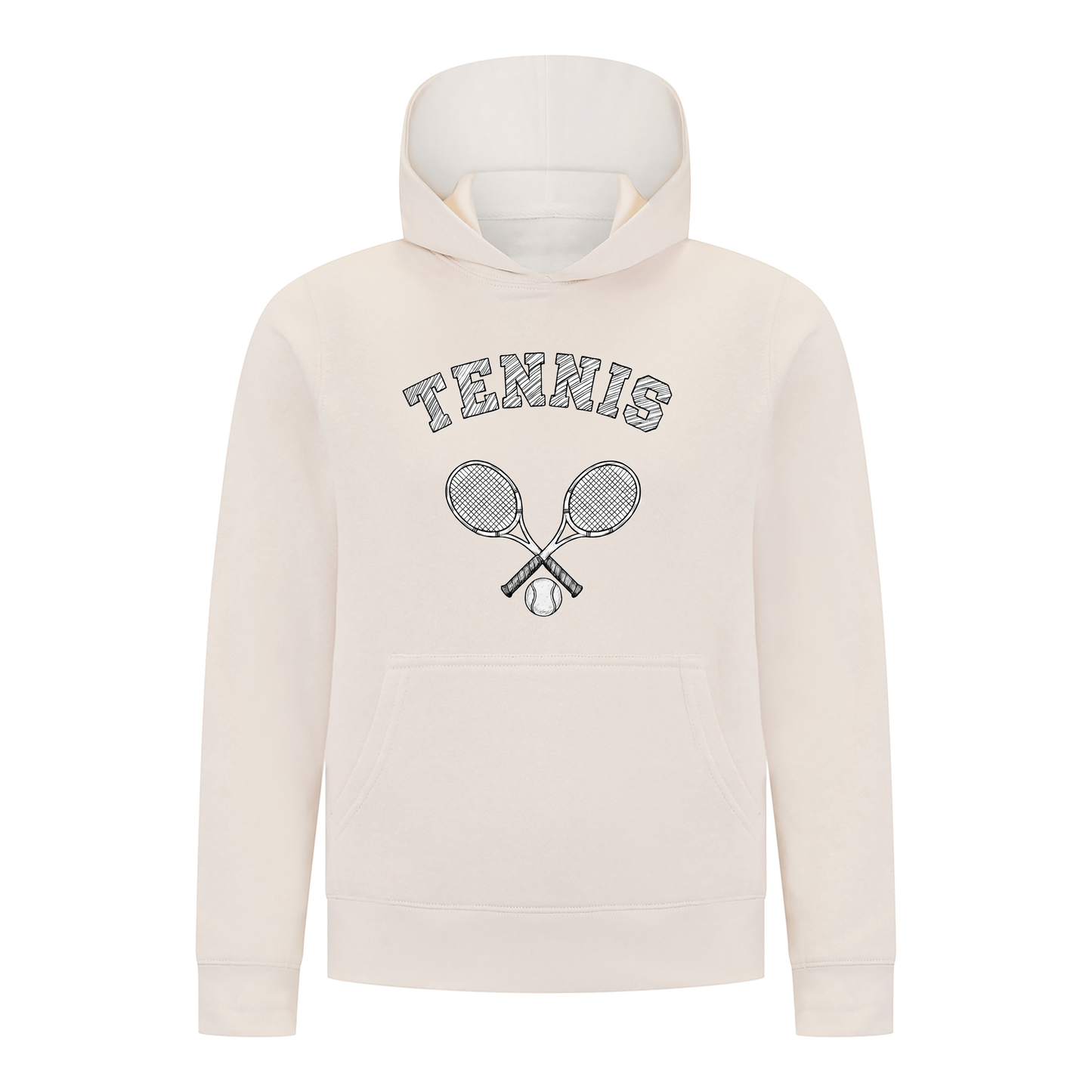 Everyday Kids Tennis Collection Pullover Hoodie – Classic Tennis Sketch Graphic Sweatshirt
