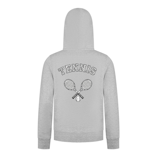 Everyday Kids Tennis Collection Zip Up Hoodie – Classic Tennis Sketch Graphic Sweatshirt
