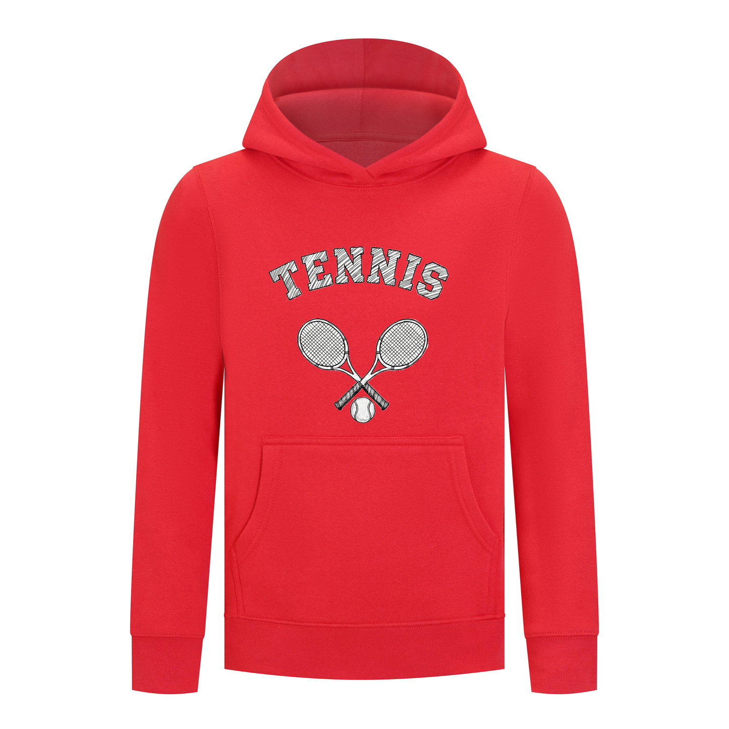 Everyday Kids Tennis Collection Pullover Hoodie – Classic Tennis Sketch Graphic Sweatshirt