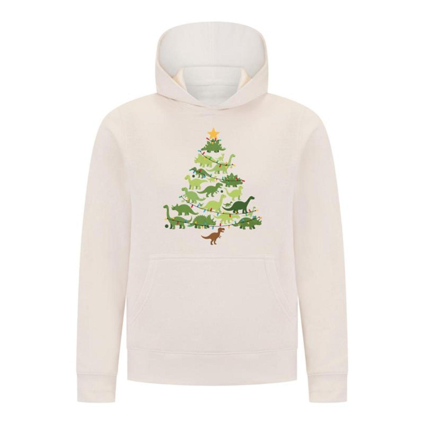 Everyday Kids Christmas Collection Dinosaur Tree Boys Pullover Hoodie – Holiday Sweatshirt