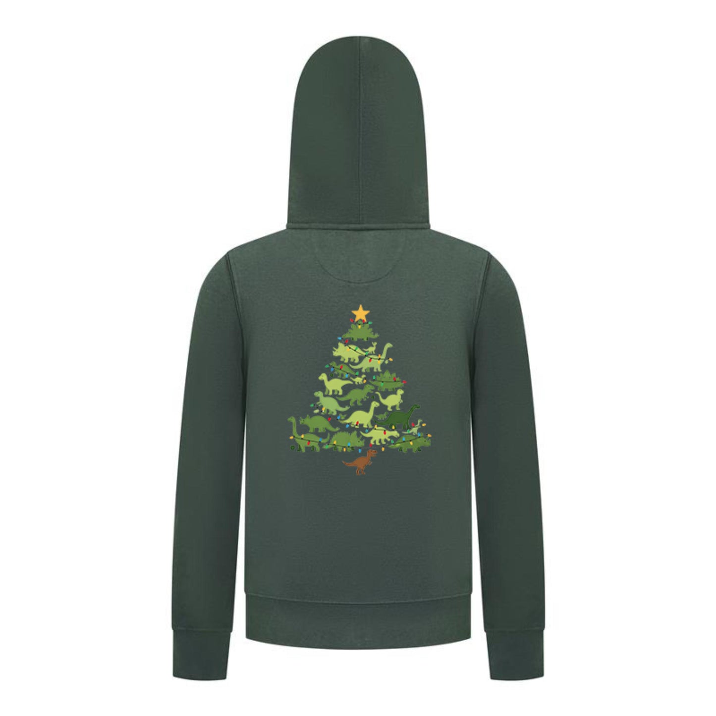 Everyday Kids Christmas Collection Dinosaur Tree Boys Zip Up Hoodie – Holiday Sweatshirt