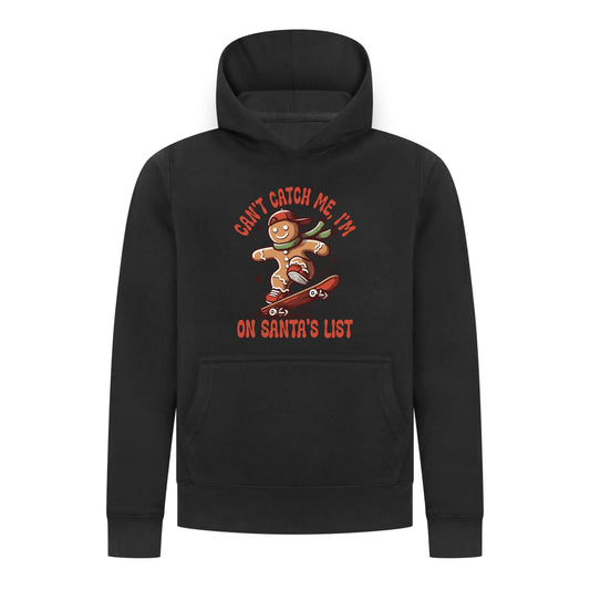 Everyday Kids Christmas Collection Gingerbread Skateboard Boys Pullover Hoodie – Holiday Sweatshirt - Black