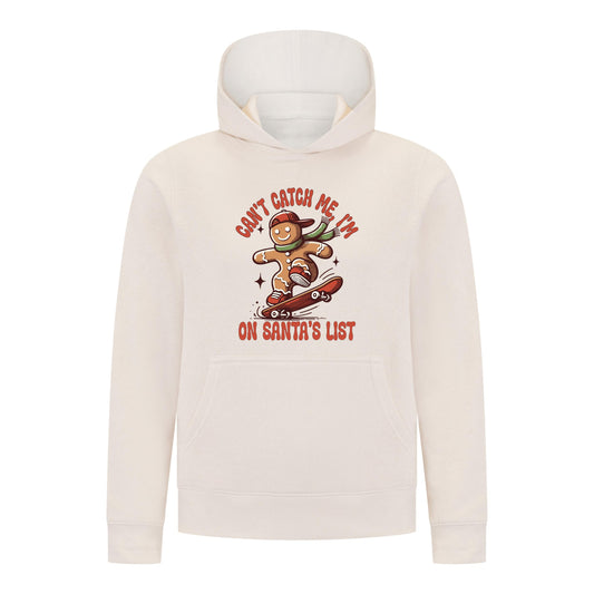 Everyday Kids Christmas Collection Gingerbread Skateboard Boys Pullover Hoodie – Holiday Sweatshirt - Off White