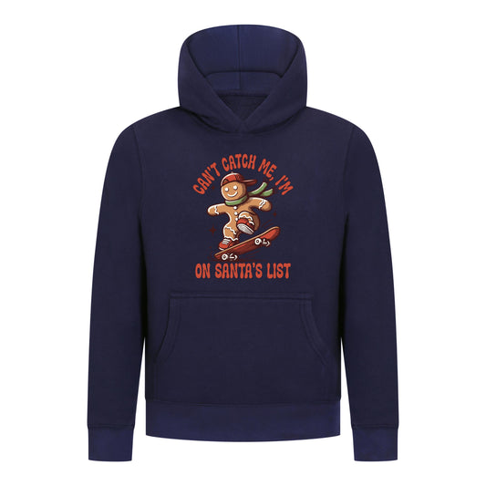Everyday Kids Christmas Collection Gingerbread Skateboard Boys Pullover Hoodie – Holiday Sweatshirt -Navy
