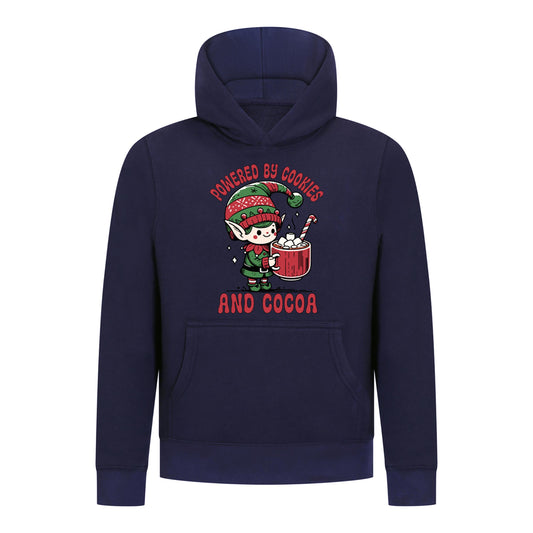 Everyday Kids Christmas Collection Powered by Cookies and Cocoa Pullover Hoodie – Holiday Sweatshirt - Navy