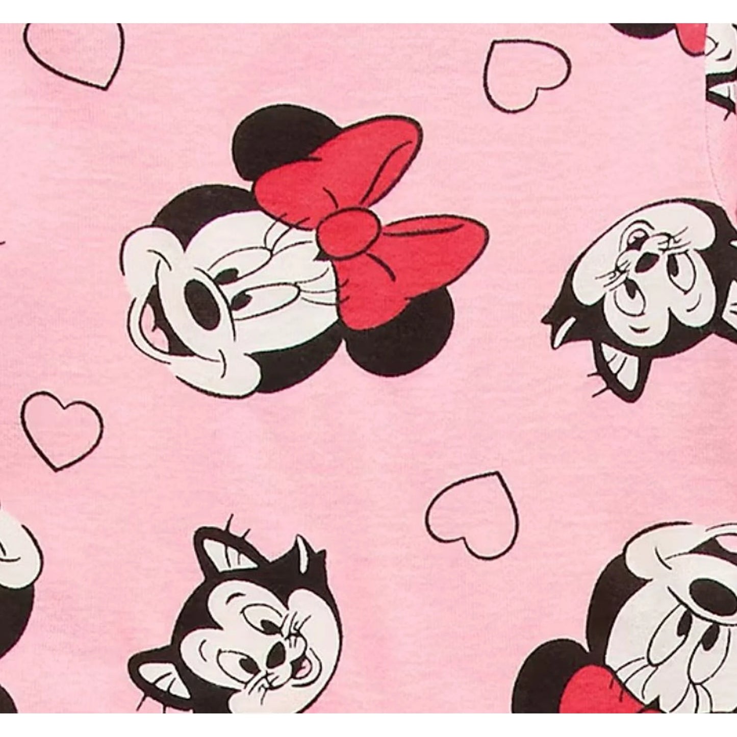 Disney Minnie Mouse and Figaro Toddler Girls 4-Piece Pajama Set – Short and Long Sleeve Character Sleepwear