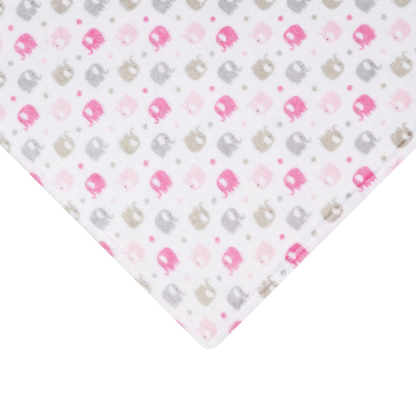 Baby Swaddle Blanket Wrap for Girls - Pink Elephant