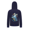 Everyday Kids “Coquette Ghost” Halloween Pullover Hoodie – Cute Floral Bow Ghost with Pumpkin Lantern – Cozy Fall Sweatshirt for Girls, Navy