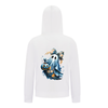 Everyday Kids “Coquette Ghost” Halloween Pullover Hoodie – Cute Floral Bow Ghost with Pumpkin Lantern – Cozy Fall Sweatshirt for Girls, White