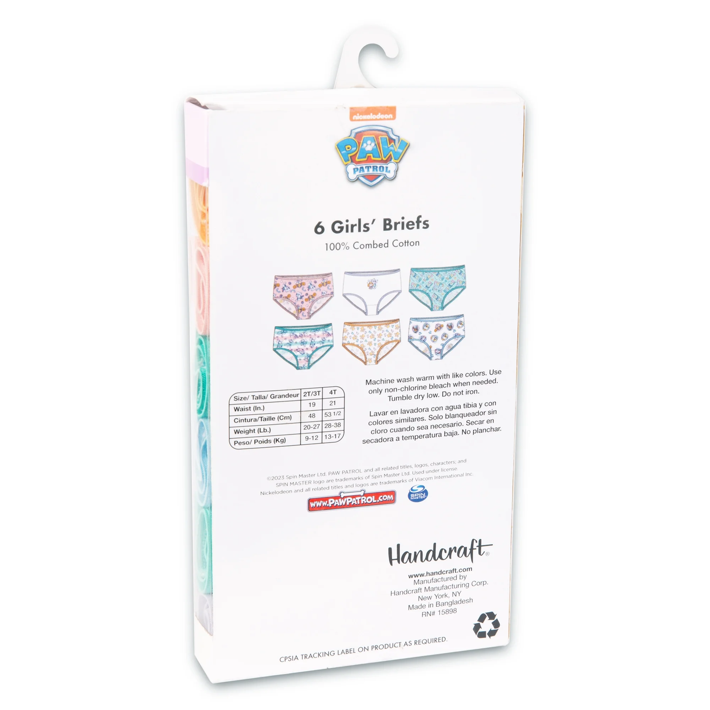 Paw Patrol Toddler Girls Briefs 6-Pack – 100% Cotton Underwear Set for Toddlers – Soft & Colorful Character Panties