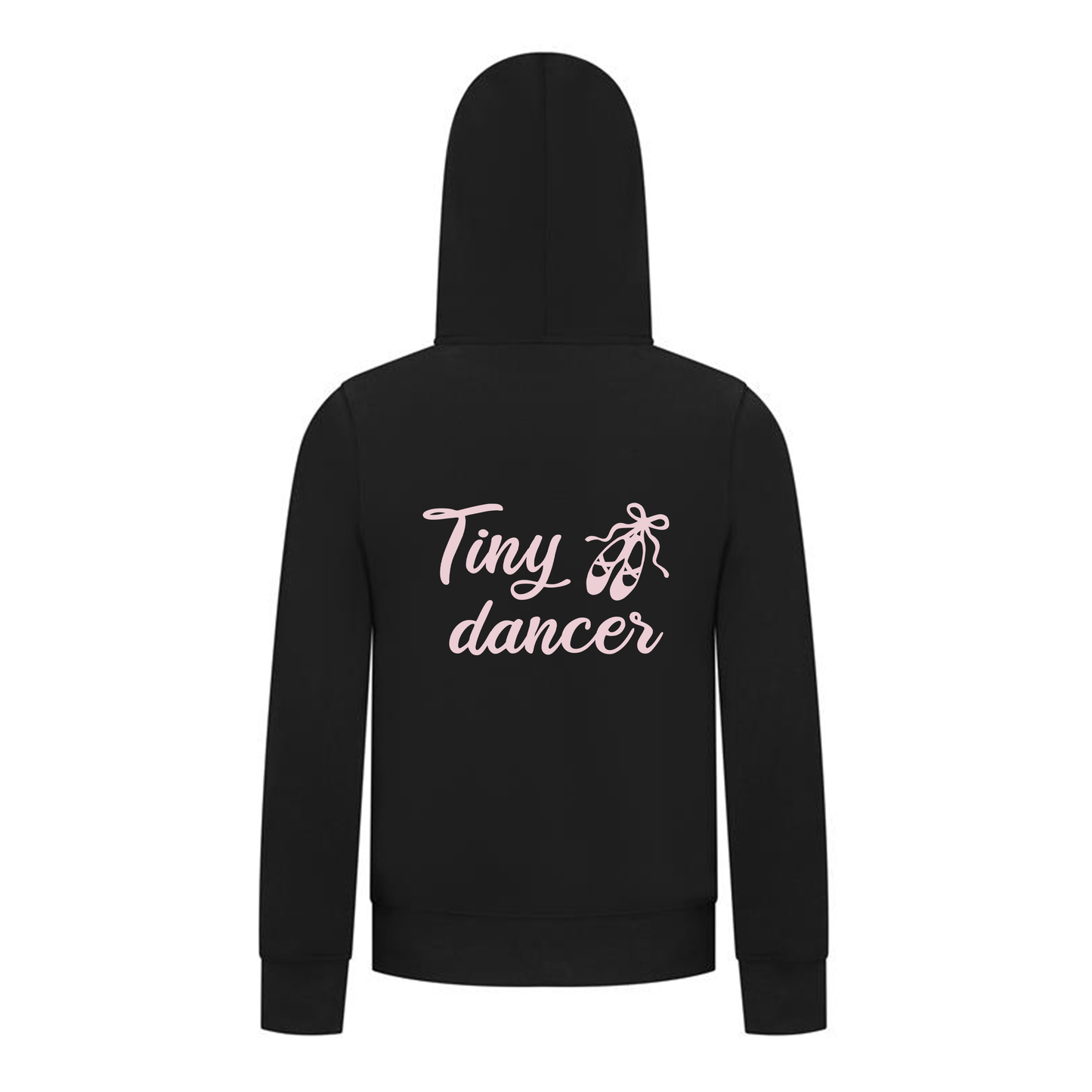 Everyday Kids Ballerina Tiny Dancer Girls Zip Up Hoodie – Pink Ballet Slippers Sweatshirt