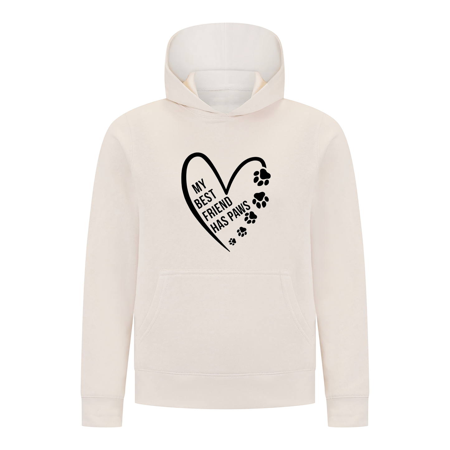 Everyday Kids Girls Collection My Best Friend Has Paws Pullover Hoodie – Cozy Pet Lover Graphic Long Sleeve Sweatshirt