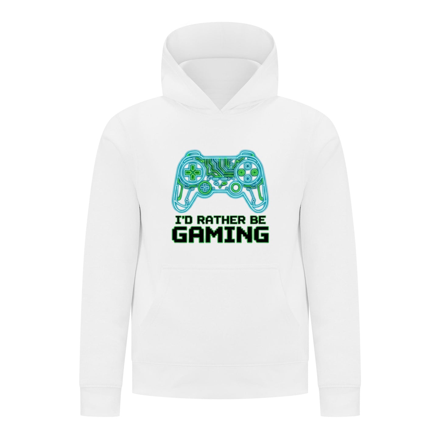 Everyday Kids “I’d Rather Be Gaming” Pullover Hoodie – Cool Video Game Controller Sweatshirt