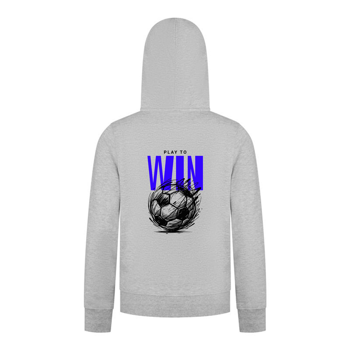 Everyday Kids Soccer Collection Boys Zip Up Hoodie – Play To Win Soccer Graphic Sweatshirt