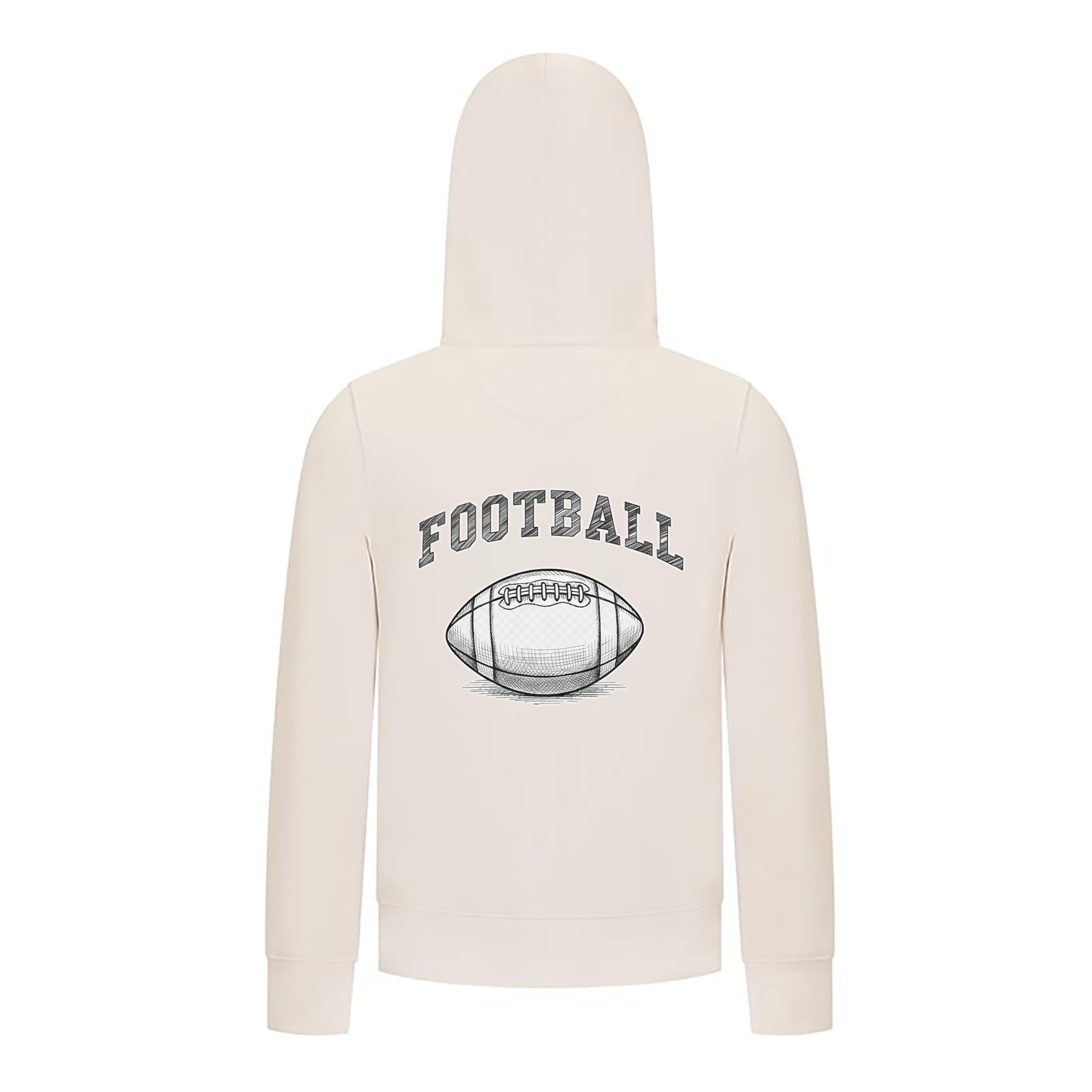 Everyday Kids Sports Collection Football Boys Zip Up Hoodie – Vintage Sketch Graphic Sweatshirt