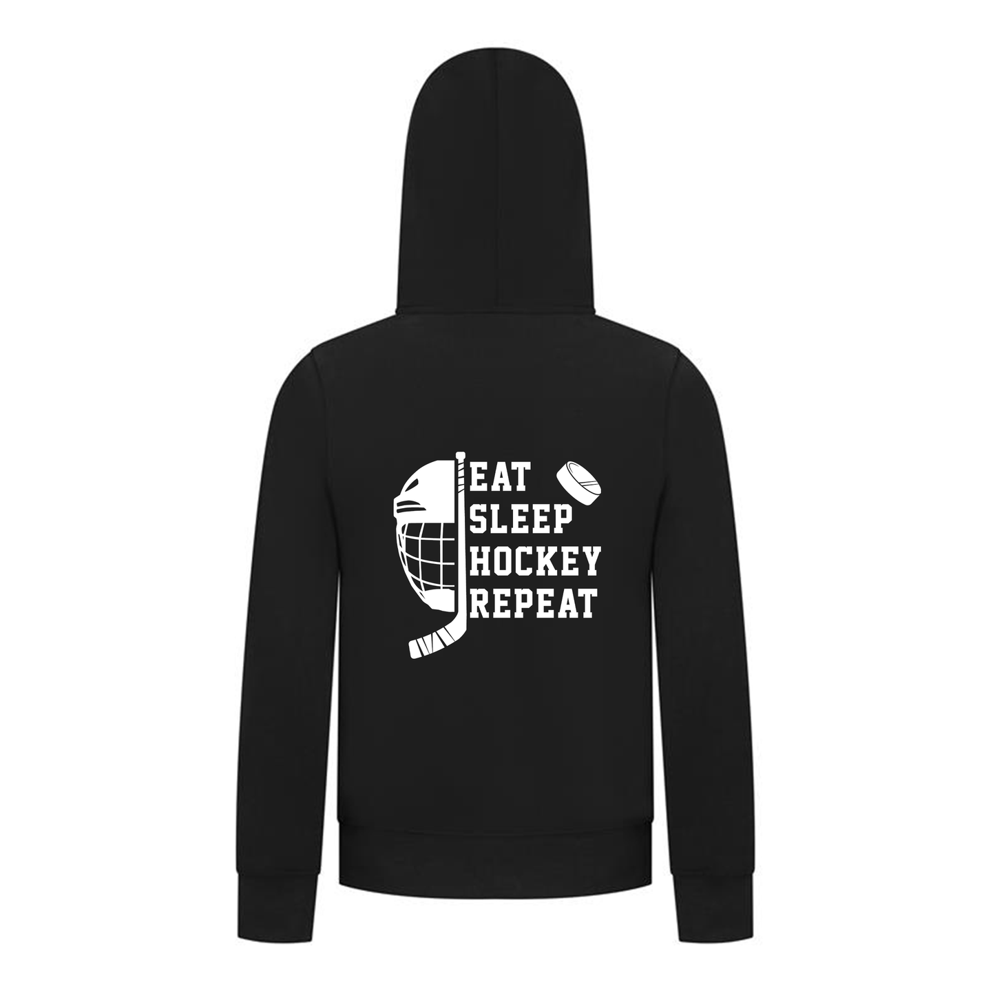 Everyday Kids Hockey Collection Boys Zip Up Hoodie – Eat Sleep Hockey Repeat Graphic Sweatshirt