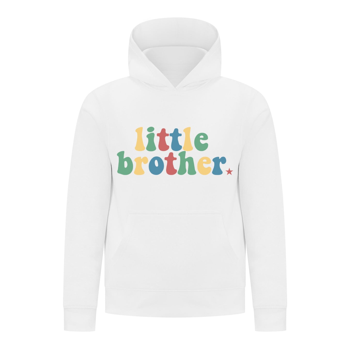 Everyday Kids Little Brother Boys Pullover Hoodie – Cute Retro Sibling Sweatshirt