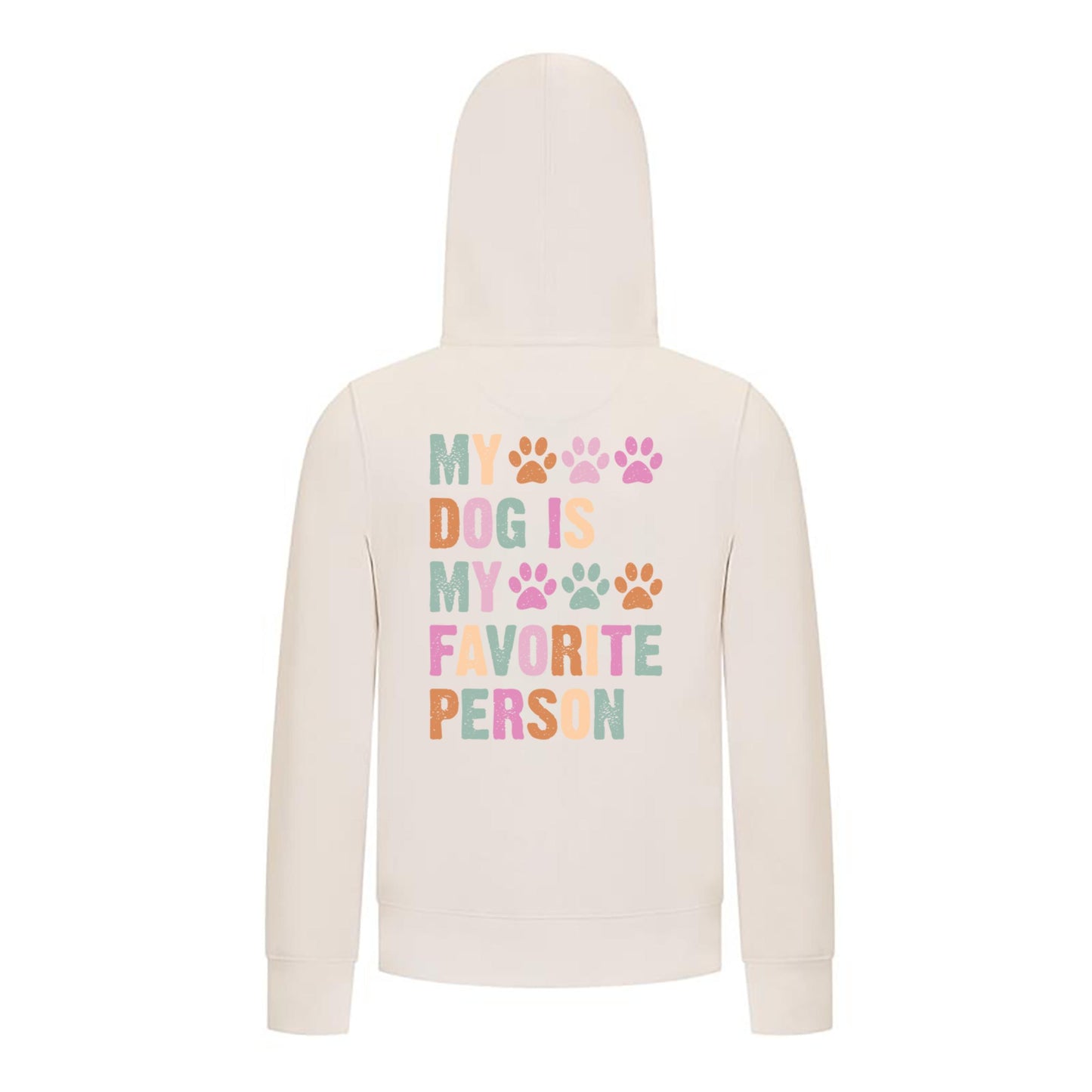Everyday Kids My Dog Is My Favorite Person Girls Zip Up Hoodie – Cute Pet Lover Sweatshirt